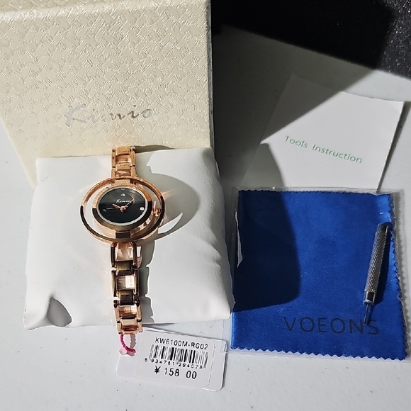 Kimio Rose Gold Watch New With Tags with Modern Aesthetic and Luxurious Finish - Picture 3 of 6